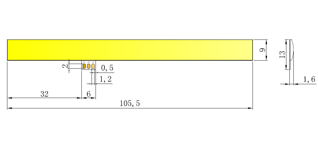 3W 3V Bendable Flexible COB LED 3W 3V Bendable Flexible COB LED