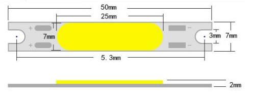 3V 1W 3W customize cob led light bar